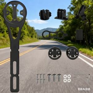 핫 자전거 컴퓨터 안정적인 라이트 마운트 흔들림 방지 알루미늄 합금 블랙 핸들바 가민 브라이튼 툴용