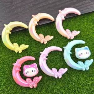 비즈톡 [BG-3-18]볼꾸파츠 아크릴 오로라나비초승달프레임 39x40mm (내경2.3mm) 볼꾸비즈 키링용 ,1개