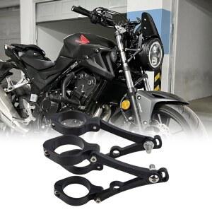 일반 모터사이클 CNC 41 소프트 투어링 블랙 스포츠스터 카페 모터바이크 라이트 46MM 초퍼 레이서 램프 대부분의 마운트 포크 사이드 다이나 브래킷 튜브 홀더