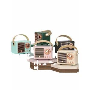 미니라디오 미니 무선 빈티지 음악 스피커 여행 USB 라디오 충전식 플레이어 블루투스 휴대용 FM