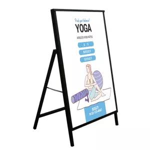 클릭데코 철제 스틸 입간판 A형 개폐형 접이식 간판 거치대 카페 업체 홍보 실외용 배너 단면형