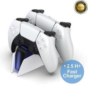 PS5 Type-C DualSense 충전 스테이션용 PlayStation 5 무선 게임 컨트롤러용 듀얼 도크 스탠드