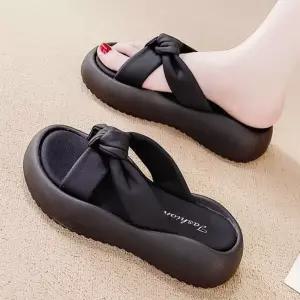 여름 통굽 슬리퍼 여성 사무실 실내 쿠션 슬리퍼 키높이 편안한 착용감