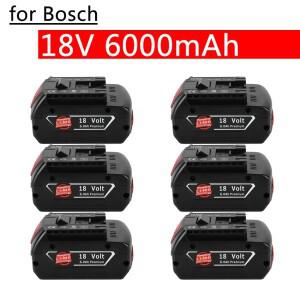BOSCH 리튬 이온 배터리 GBA 18V 6Ah 5Ah 전문 GSR GSB BAT618 BAT609 연료 게이지 포함