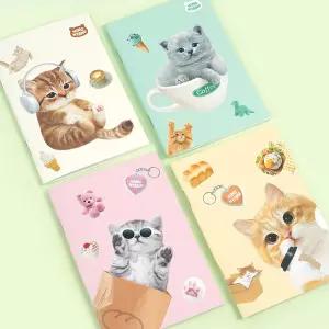 고양이 미니 노트 라인 줄노트 공책