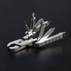 멀티툴 여행용 잭나이프 만능가제트 팩해머 붉은색 여행용칼 캠핑 호신용 접이식