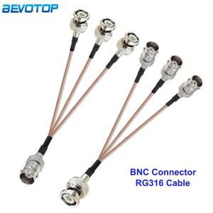1Pcs RG-316 BNC 분배기 케이블  3 * Male/Female 커넥터 50Ohm 연장 RF 동축 점퍼 피그 테일 15CM-50CM