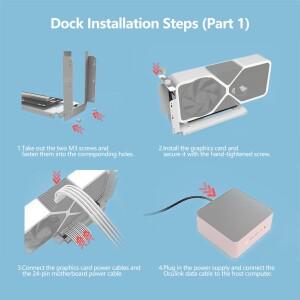 eGPU OCuLink 도크 PCIe 5.0 x4 고속 노트북 외장 비디오 그래픽 카드 M.2 SFF8611 to X16