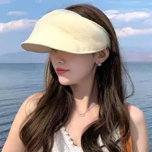 자외선차단모자 핏픽 자외선차단 헤어밴드형 썬캡 햇빛가리개 여성 볼캡 비치 휴양지 여름 피서