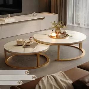 대리석 티테이블 거실 북유럽 소파 식탁 철제 인테리어 인조 원형 사이드