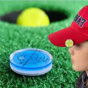 색랜덤 1개 골프 수평계 모자에 꽂는 클립 자석 볼마커 마그넷 수평 볼마크