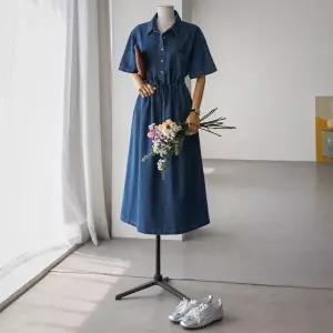 (안나앤플러스) A. 위즈 카라 데님 원피스[드레스D0328N07] 빅사이즈