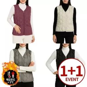 데일리 여성 경량 패딩 조끼 베스트 여성 브이넥 조끼 누빔