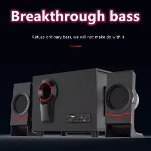 2.1 멀티미디어 블루투스 오디오 시스템 홈 시어터 서라운드 컴퓨터 활성 조합 나무 스피커 AUX USB 케이블