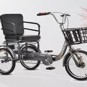 어르신세발자전거 쇼핑용바이크 등받이 삼륜카 중년 접이식 바이크 인력거 동네산택