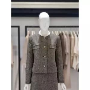 백화점 나이스클랍 라운드넥 헤링본 자켓A253MWJ810
