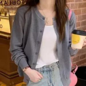 [JED] 브이넥 간절기 가디건 니트 점퍼 루즈핏 단추