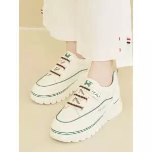 헨리메인 천연가죽 쓰리 스트랩 벨크로 여성 스니커즈 (66H24FOJWC503)