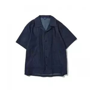 펜필드 PENFIELD 워시드 슬럽 구아야베라 반팔 셔츠 인디고FS2WR14U 479846