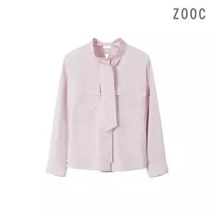ZOOC 빅 플랩 포켓 타이 블라우스 LP Z251MSC004