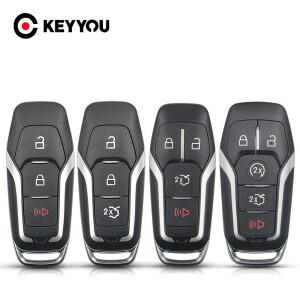 KEYYOU 포드 머스탱 엣지 익스플로러 퓨전 몬데오 쿠카 자동차 키 쉘 스마트 원격 케이스, 3 45 버튼