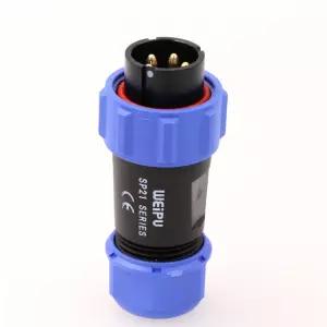 ZBLZGP WEIPU SP21 방수 커넥터 5핀 플러그 및 패널 전원 코드 항공