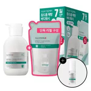 일리윤 시카 아크네 클리어 등드름 바디워시 400ml+400ml리필