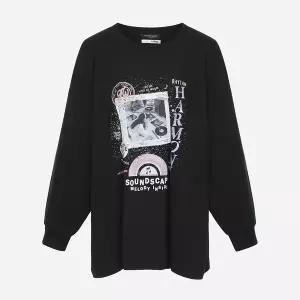 매장정품 THURSDAY ISLAND 써스데이 아일랜드 써스데이아일랜드 오버사이즈 빅 프린팅 티셔츠 (T256MTS908W