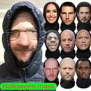 할로윈 코스프레 파티용 풀페이스 마스크 유명인 얼굴 메쉬 시각화 탄성 헤드웨어 크리스마스 선물