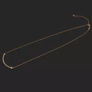 티파니앤코 35189432 18K 로즈 골드 티파니 T 스마일 스몰 목걸이