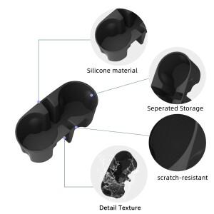 쉐보레 콜로라도 2023-2025 센터 콘솔 컵홀더 음료 수납함 자동차 차량용 호환 내부 호환 액세서리 블랙