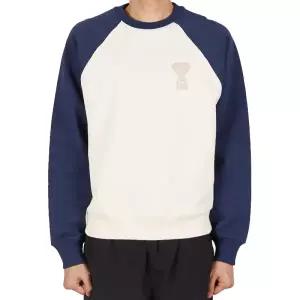 [롯데백화점]아미 아미 26SS 공용 빅 하트로고 투톤 맨투맨 크림화이트잉크 USW781 747 A027