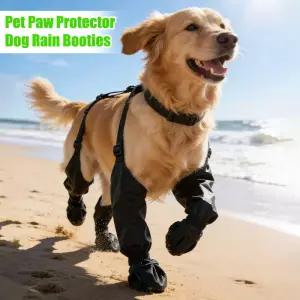 야외용 강아지 서스펜더 양말신발 최고의 미끄럼 방지 신발 조절 가능한 하네스 디자인 레인 부츠 여행 및