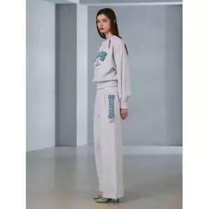 에고이스트 와이드핏 밑단 스트링 트레이닝 팬츠 오트밀 EP2OPT07 690523