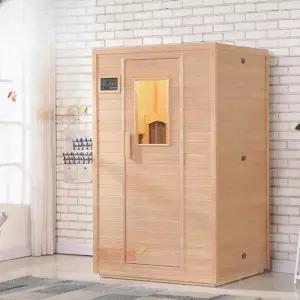 가정용원적외선온열돔 개인용홈사우나 원목찜질기 건식족욕기 탄소매트