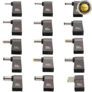 1개 PD 100W 노트북 전원 충전기 커넥터 어댑터 USB C타입 to DC 잭 플러그 변환기 (HP Asus Dell Lenovo