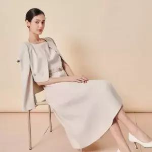 매장정품 JIGOTT 지고트 여성 노블 실루엣 벨티드 레이어드 드레스 JS3A0OP404 1304624