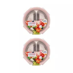 스텐락 국산 스텐밀폐용기 나눔용기 퓨어 멀티원형 1호 200ml 2P세트