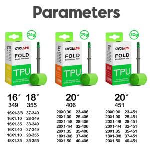 CYCL 접이식 자전거 내부 튜브 349 16 60MM FV 18 20 406 451