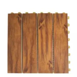 식당 바닥재 관리편한 단풍나무색 조립매트데크 18p 연결사용 주방 발건강 맨발용 셀프시공