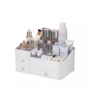 서랍식 화장품 정리함 화장대 수납함 라지 2단 화이트