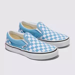 [스타필드하남] 반스키즈 컬러 띠어리 체커보드 Classic Slip-On 클래식 슬립온 스카이블루 VN000D0JE2W1