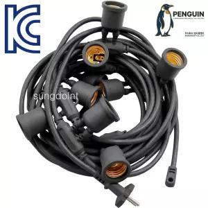 LAON 전선등 작업등 전구소켓 10구 10M 작업조명 전기 줄등 실외조명