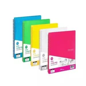 [셀러에이드]청운 칼라칩 스프링화일 40매PP투명 A4 (25개입)