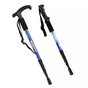 J2K 접이식 등산스틱 4단 T자형 일자형 지팡이 장비 휴대용 경량 트레킹 스틱