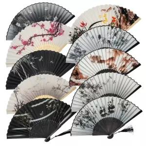 전통 대나무 접이식 태슬 부채 10종 LM-0600