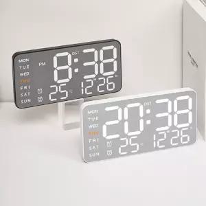 무소음탁상시계 알람 led전자 온도 무선 디지털 건전지 책상 전자 탁자시계