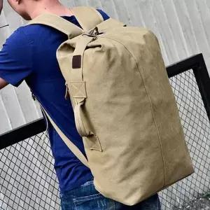 등산용 배낭 가벼운 트레킹 캠핑용 아웃도어 배낭 숄더 가방 데일리 수납력 캔버스 여행용 대용량 캐주얼
