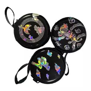 전통나전칠기 휴대용 원형거울 파우치 DIY키트 문화센터 문화강좌 어르신미술 유치부