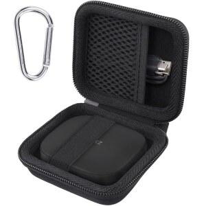 [미국배송] SHOKZ OPENFIT PRO 오픈 이어버드용 하드 케이스 교체 카라비너가 장착된 휴대용 보호 여행용 보관 케이스 블랙